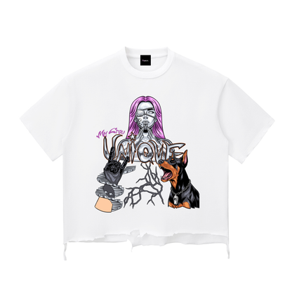 Unique Distressed Boxy T-shirt