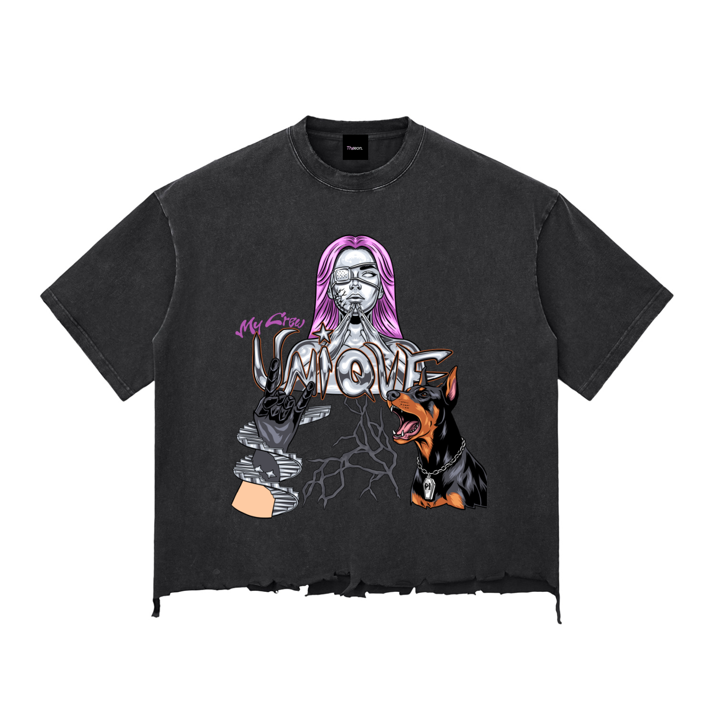 Unique Distressed Boxy T-shirt